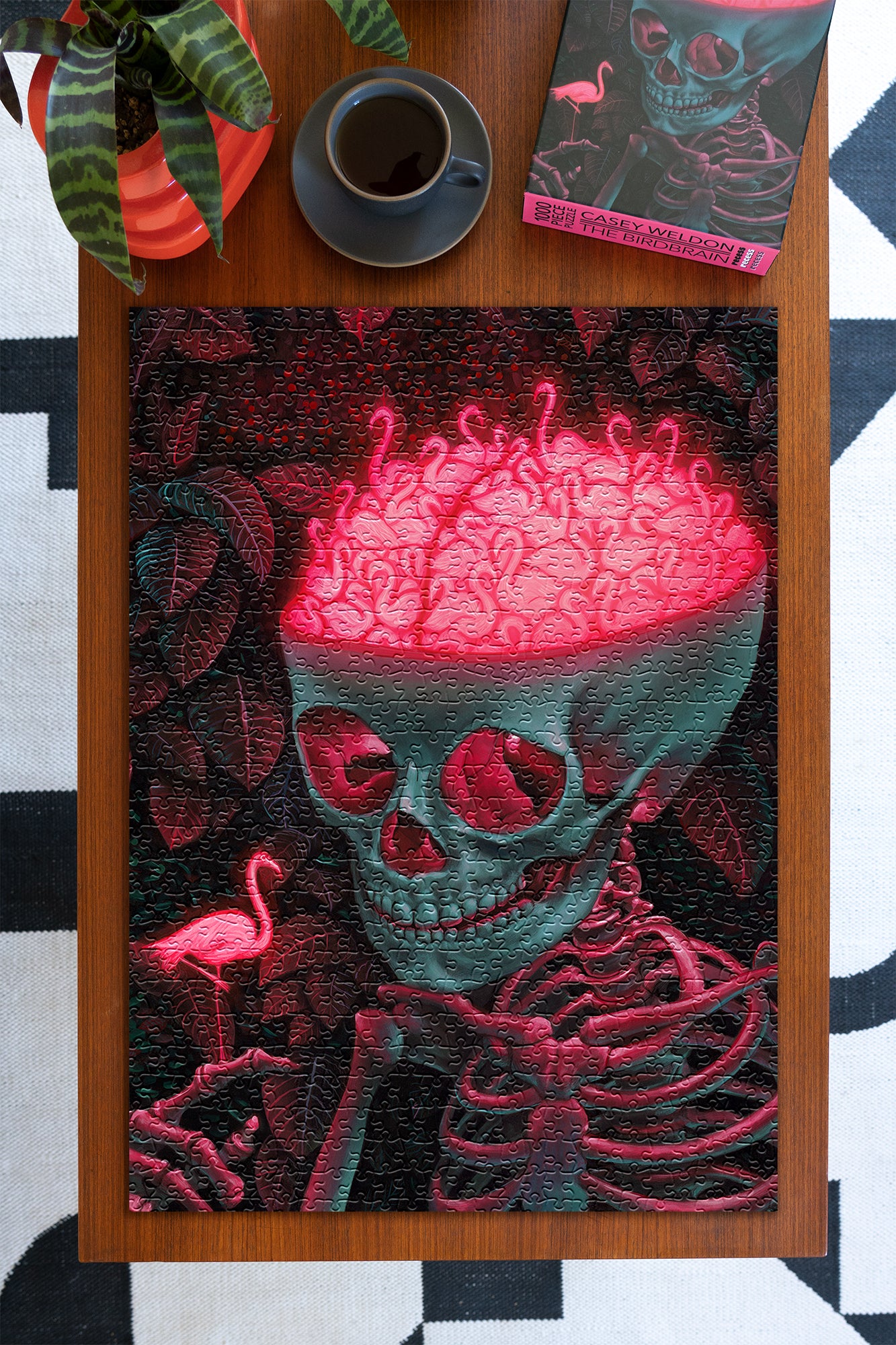 jigsaw puzzle of a skull by Casey Weldon