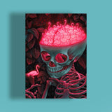 Jigsaw puzzle of a skull by Casey Weldon